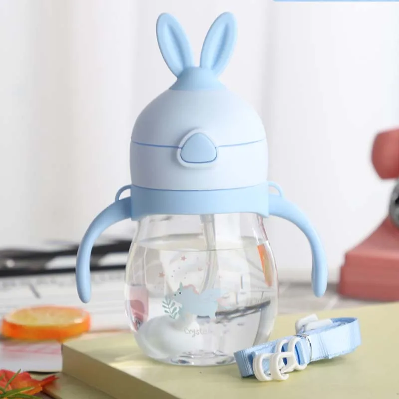 Blue DX Rabbit Горячая распродажа детских бутылочек с антиколиковым вентиляционным отверстием и широким горлышком, естественная бутылочка для кормления младенцев, без бисфенола, 320 мл, бутылочка для ухода за ребенком - Цвет: Blue DX Rabbit