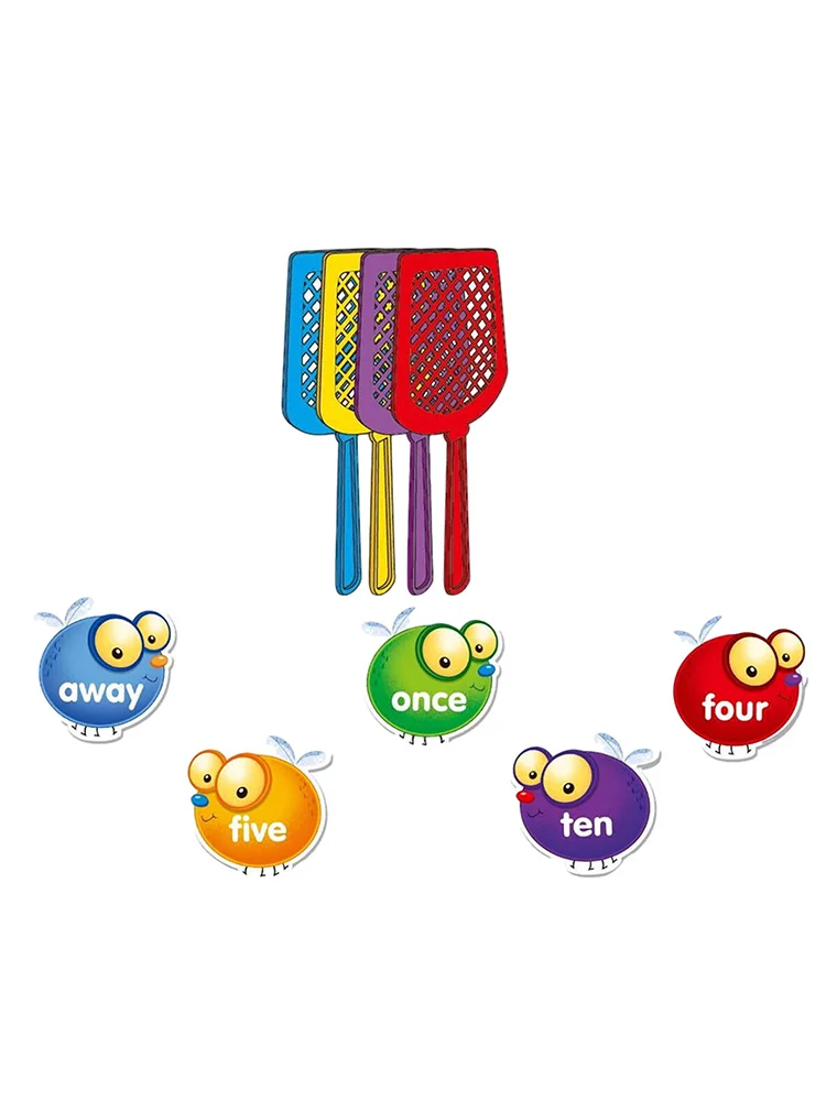 

Fly Swatter Anti-stress Fidget Toy Words Cards Enlightenment Kids Toy English Word Game Swat A Sight Word Early Educational Toy