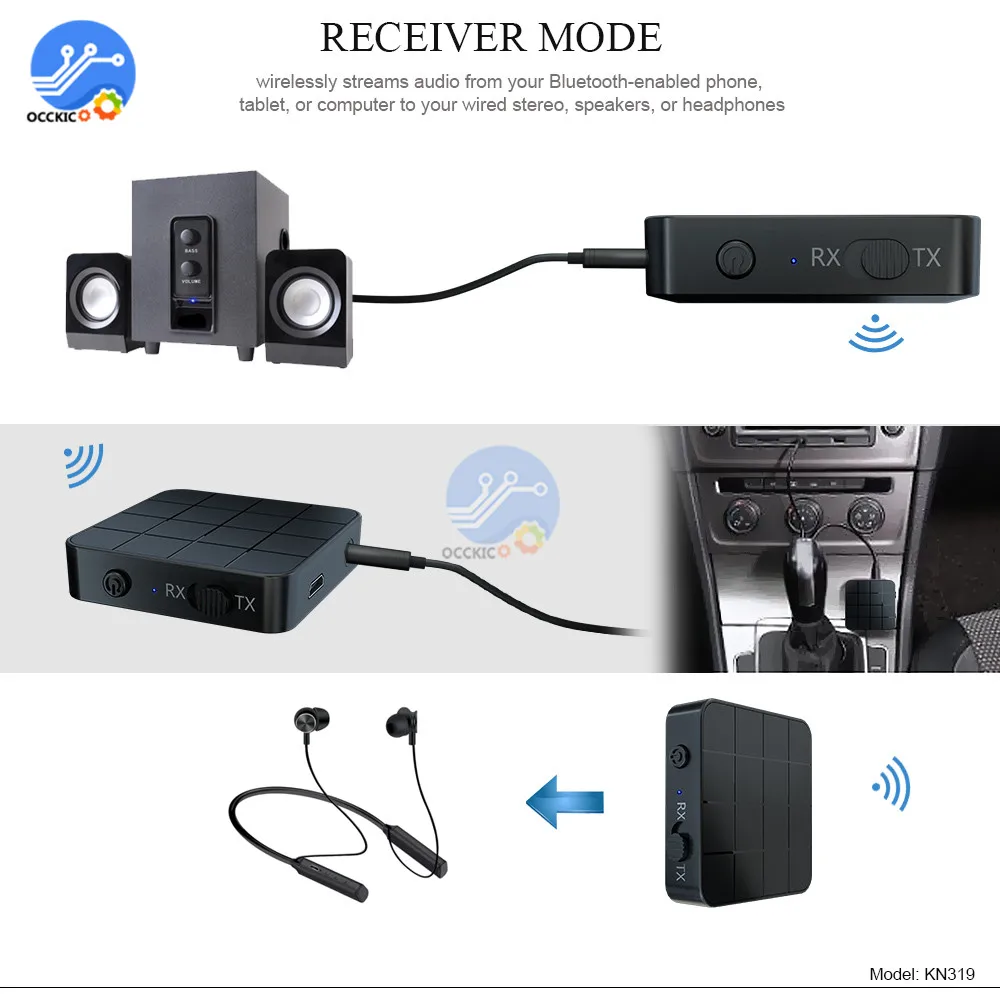 2 в 1 Bluetooth 5 0 аудио приемник передатчик адаптер AUX RCA 3 мм разъем беспроводной RX TX