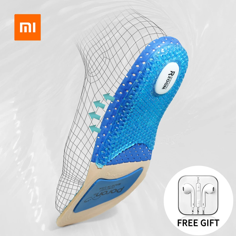 Xiaomi Youpin Sneakers Insoles Casual Shoes Sports Shock Absorption Breathable Elastic Skin-Friendly Insole Unisex Size 35-45