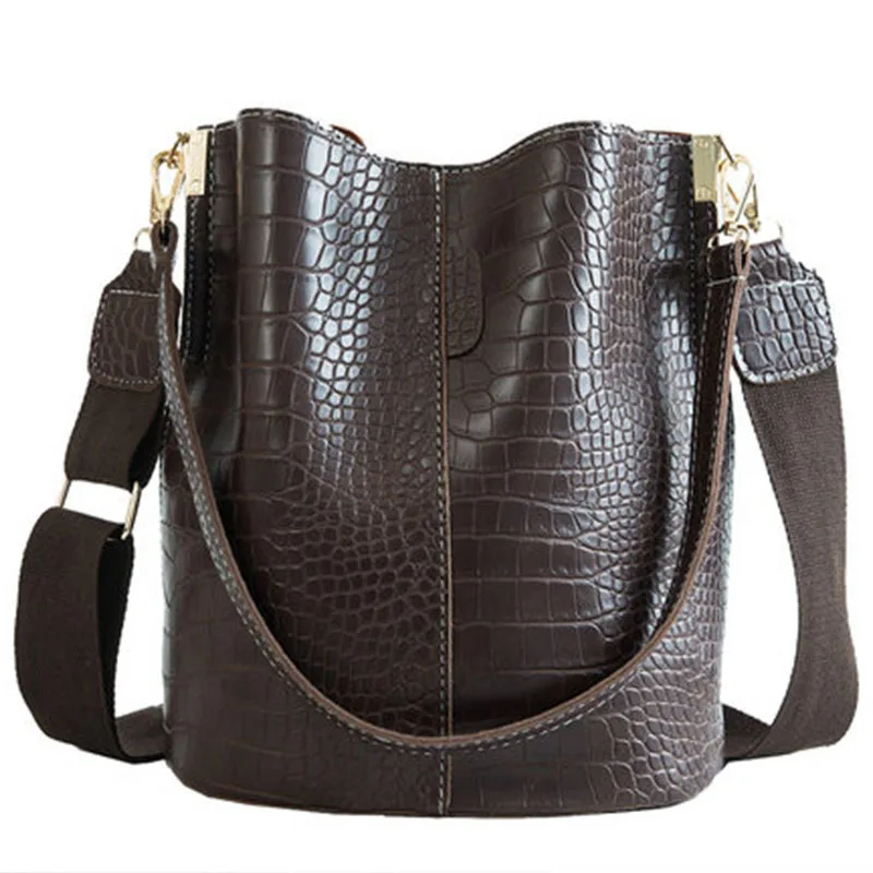 

Free shipping 2020 new wild shoulder bucket bag large capacity broadband cross-body office girl super fire ins tote bag PU