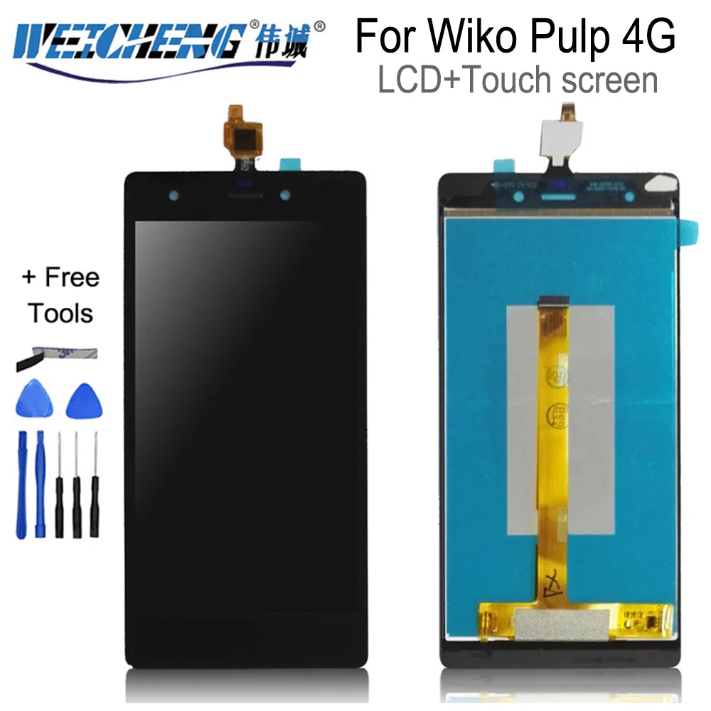 WEICHENG для Wiko Pulp 4G ЖК дисплей + сенсорный экран в сборе дигитайзер сенсорная