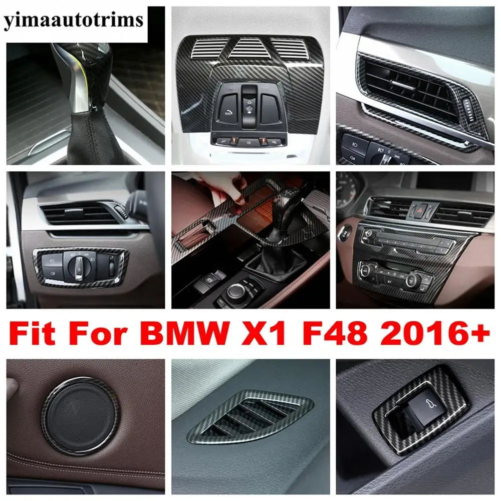 

AC Air Gear Shift Head Panel Roof Reading Light Head Lamp Speaker Cover Trim Carbon Fiber Accessories For BMW X1 F48 2016 - 2021