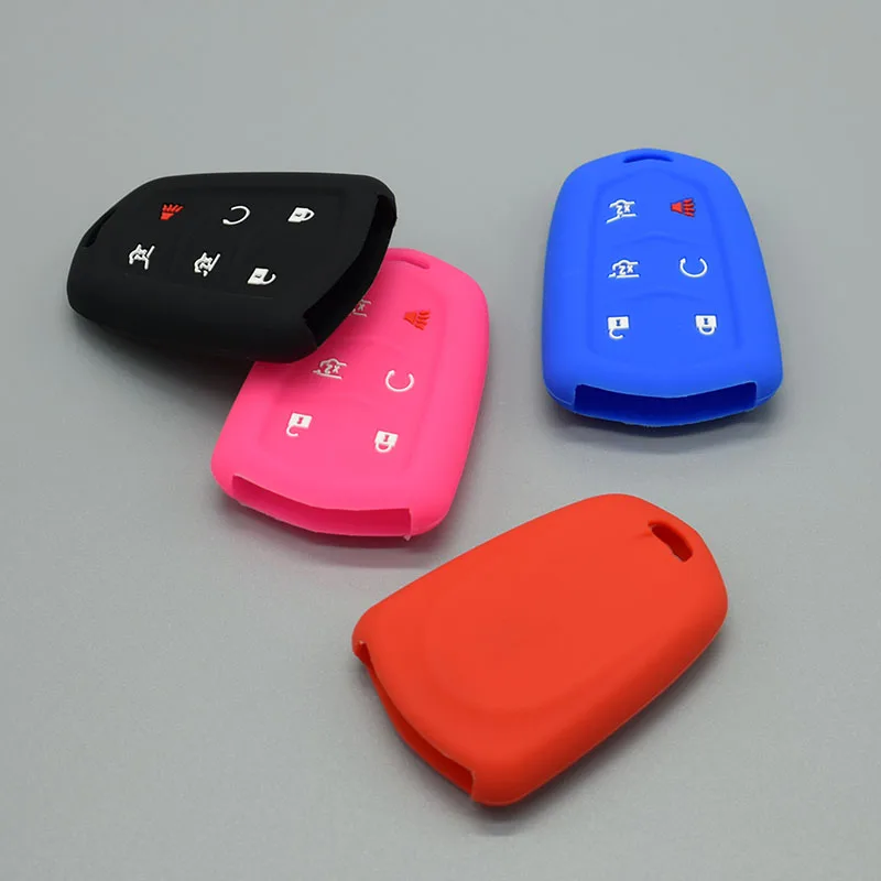 Набор силиконовых чехлов для автомобильных ключей комплект Cadillac Escalade ESV XTS ATS CTS SRX