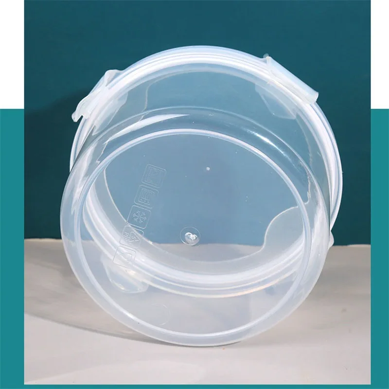 

Пластиковый прозрачный Ланч-бокс для пикника, круглые контейнеры, Saladfresh-keepingbox