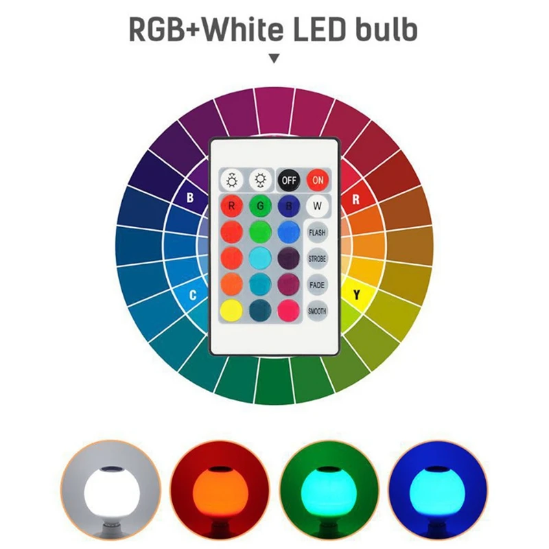 СВЕТОДИОДНАЯ беспроводная музыкальсветильник лампа RGB E27 12 Вт со встроенным