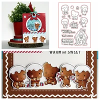 gingerbread spreading good cheer clear stamps for diy card making gingerbreadphrases kids transparent silicone stamp new 2019