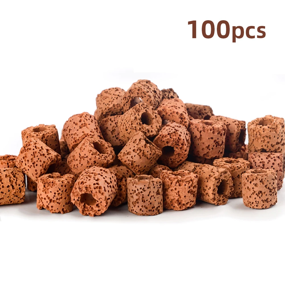 100 pcs 100 шт фильтр для аквариума 15*16 мм фильтр для аквариума для пруда фильтрующий материал для аквариума биологические фильтрующие средства био шарики - Цвет: 100 pcs