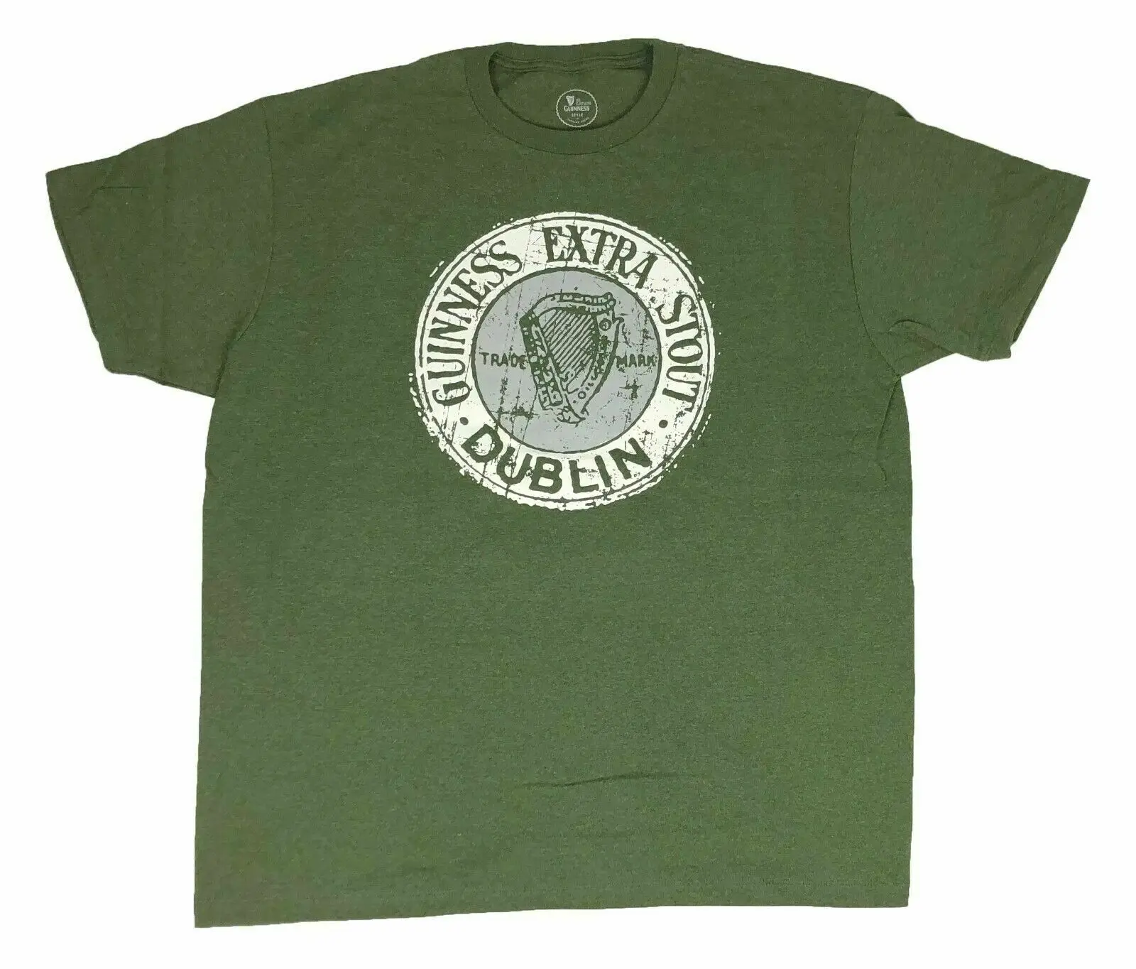Мужская футболка Guinness Экстра штамп логотип потертая графическая Дублин|Мужские