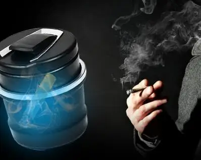 Роскошные пепельницы для авто с светодиодный свет сигаретного дыма путешествия жидкость для снятия пепельница для авто автомобиль бездымного пепельница держатель авто аксессуары