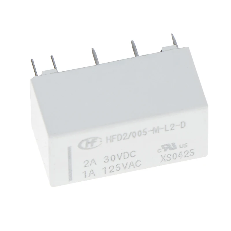 Белое 5В катушечное фиксирующее реле Dpdt 2A 30VDC 1A 125VAC стандартное | Обустройство