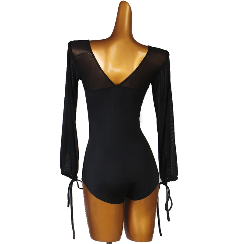 Топ женский слитный с длинным рукавом для латиноамериканских танцев |