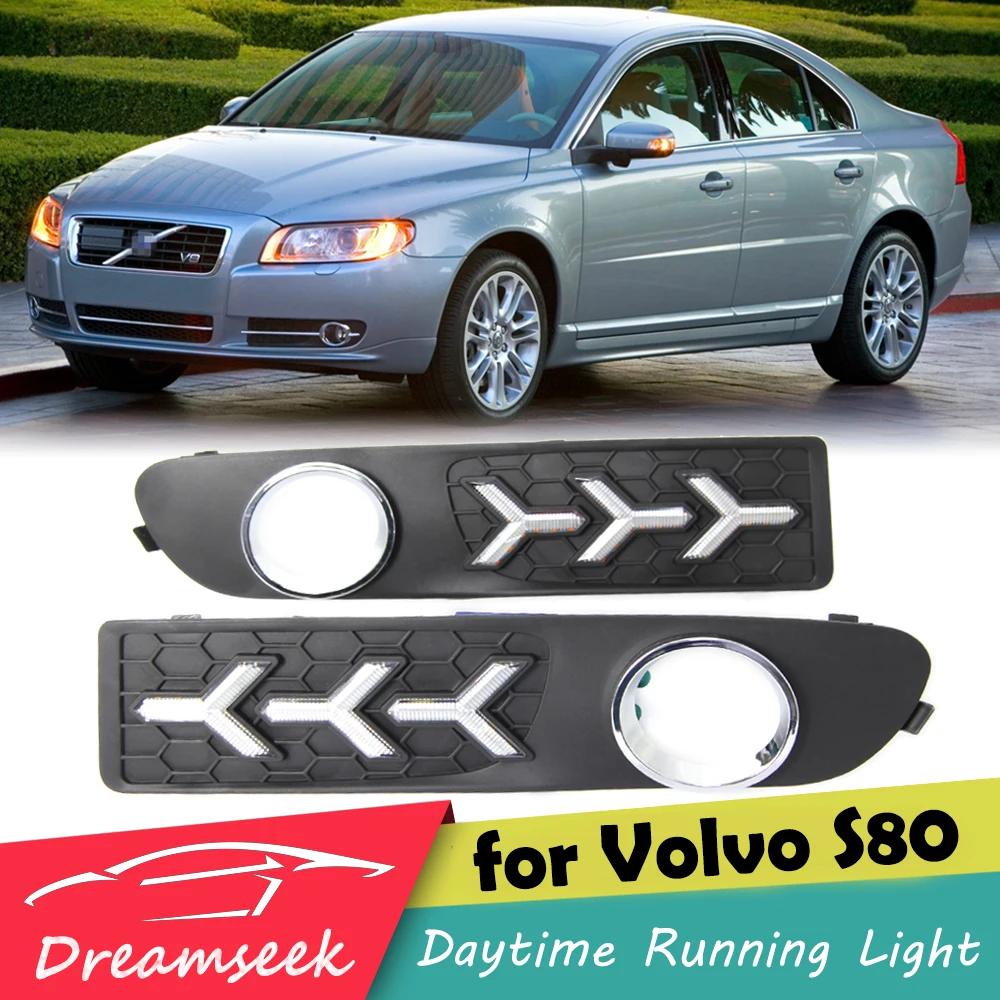 СВЕТОДИОДНЫЙ DRL Вождения LED противотуманная фара для грузовика Volvo S80 2006 2007 2008 2009