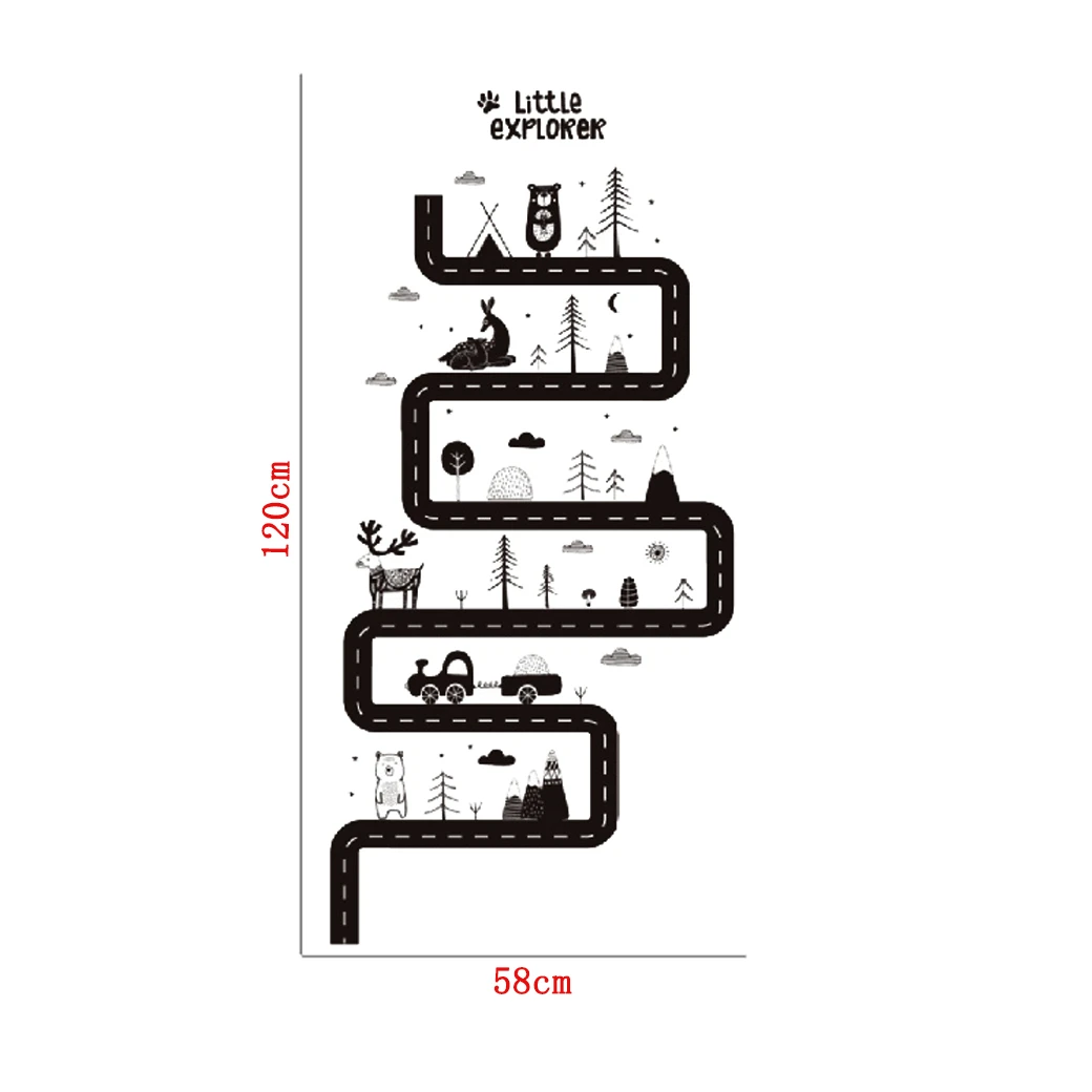Мультфильм животных дорожный автомобильный стикер детский сад спальня