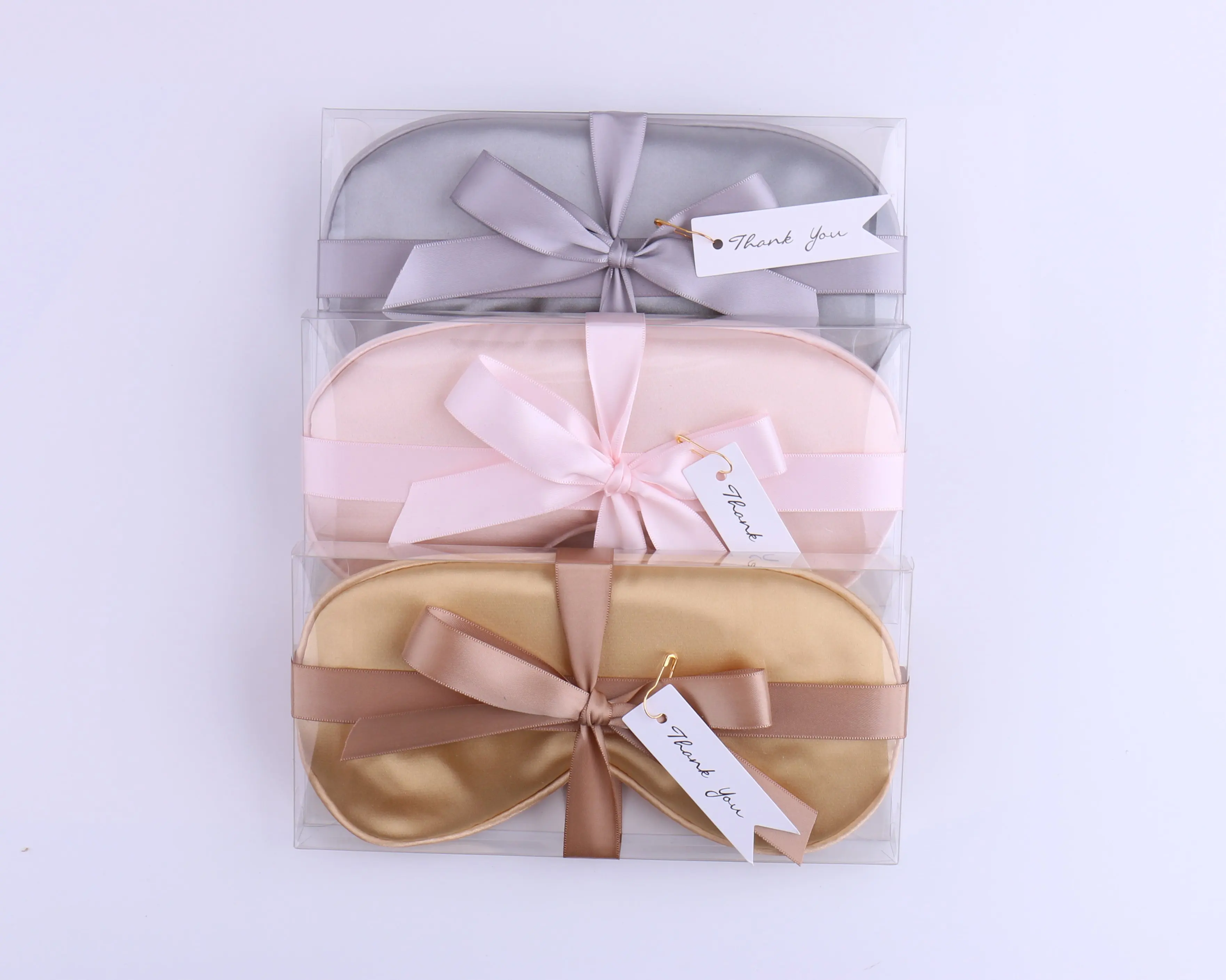 Сатиновая маска для сна с лентой в подарочной коробке надписью Thank You подружек