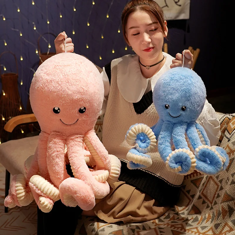 

Новинка, плюшевые игрушки 80 см, милая имитация осьминога, кулон, Мягкое Животное, домашние аксессуары, милая кукла для детей, подарок на день ...