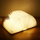 Деревянный светодиодный светильник для книг, из искусственной кожи лампа для книг с зарядкой от USB СВЕТОДИОДНЫЙ светильник тный складной светильник для бронирования