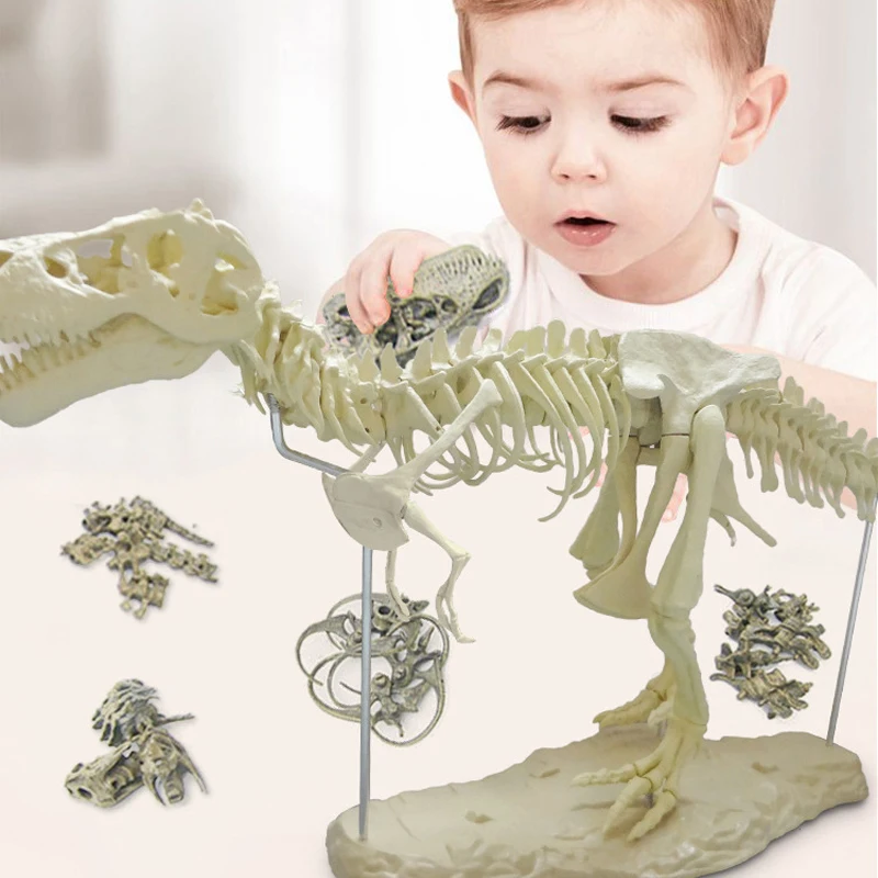 Детский 70 см Собранный динозавр игрушки научный набор тираннозавра игрушка