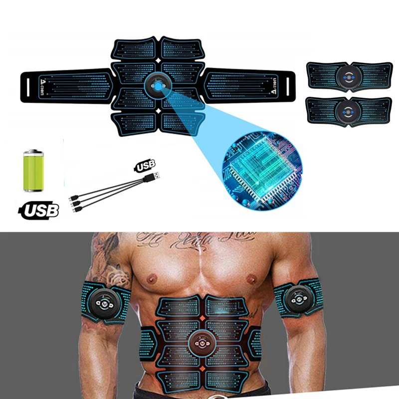 

Electrostimulation Abdominal Muscle Stimulator EMS Abs Home Gym Trainer Muscles Toner USB Charged Exercise Fitness Equipment
