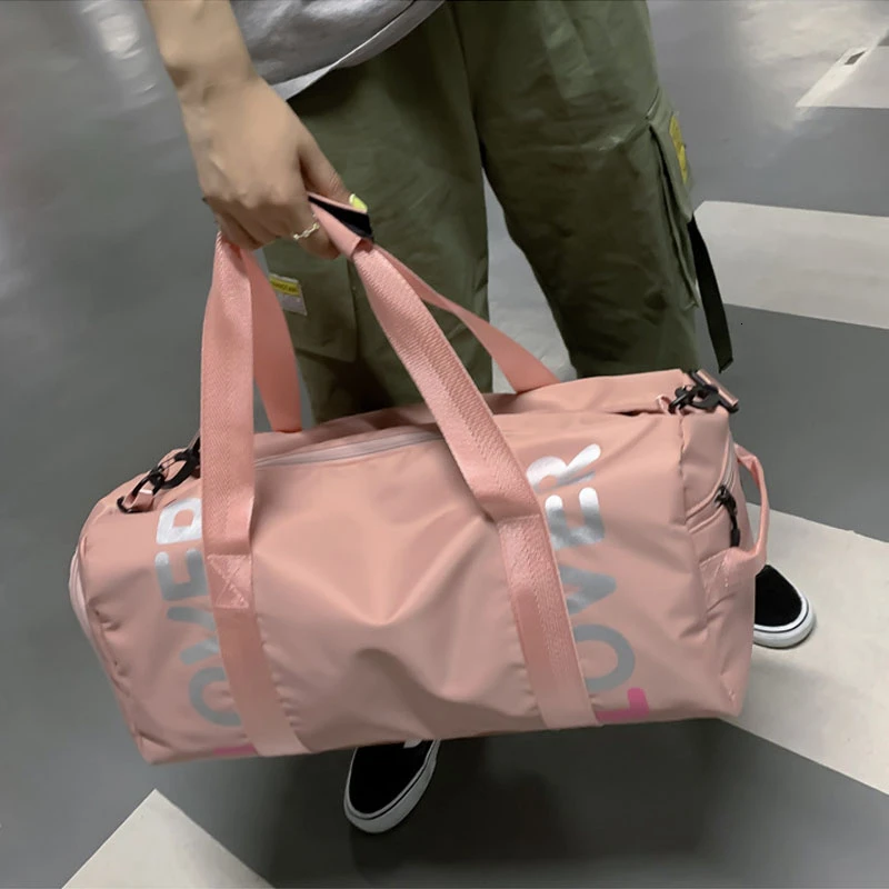 SNUGUG нейлоновая розовая спортивная сумка для мужчин и женщин новая мужская