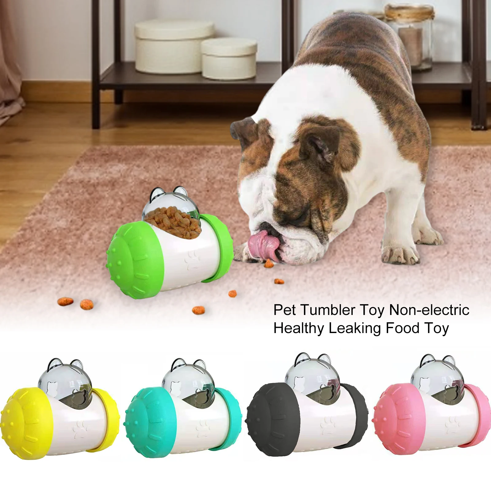 

Tumbler Pets Toys Dog Cat Leaking Food Ball Educational Interactive Toys Swing Bear Slow Food Ball Dog Playing Eating Toys