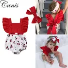 Комбинезон Pudcoco для новорожденных девочек, слитный комплект с вырезами и костюм с повязкой на голову, 2020