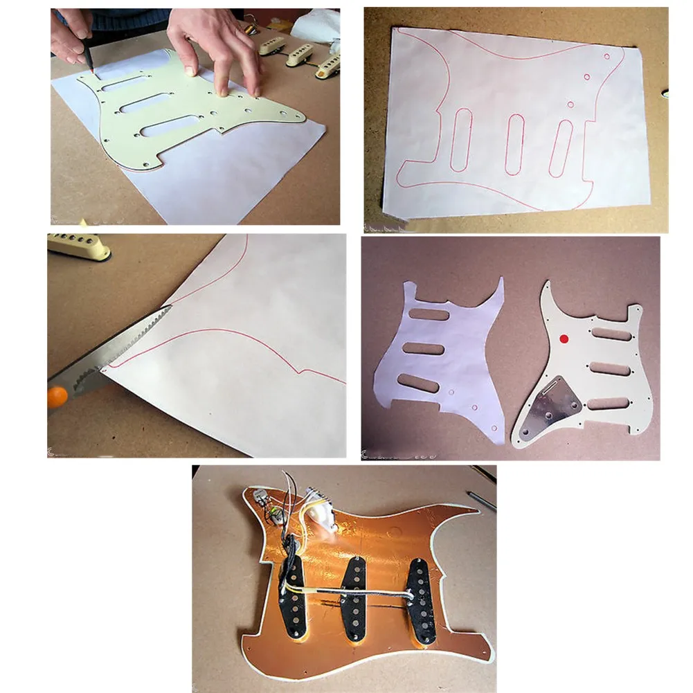 

4 Pcs guitar copper foil tape self-adhesive EMI shielding 30cm*20cm single guide foil tape 20x30cm sheet self-adhesive