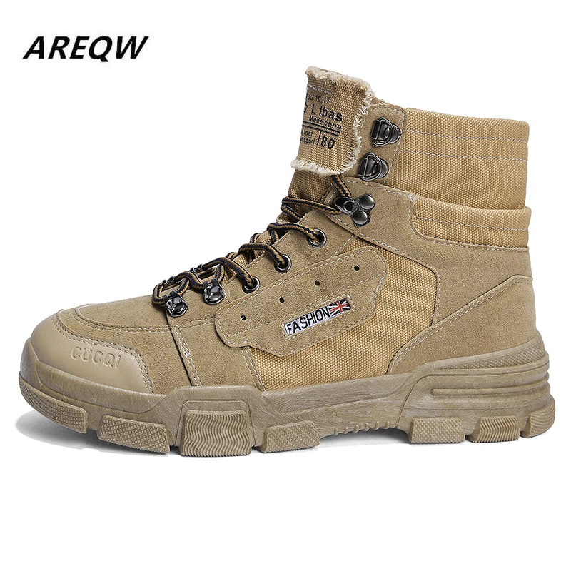 2019 Мужская Спортивная обувь парусиновая Верхняя теплая шнуровка высокие