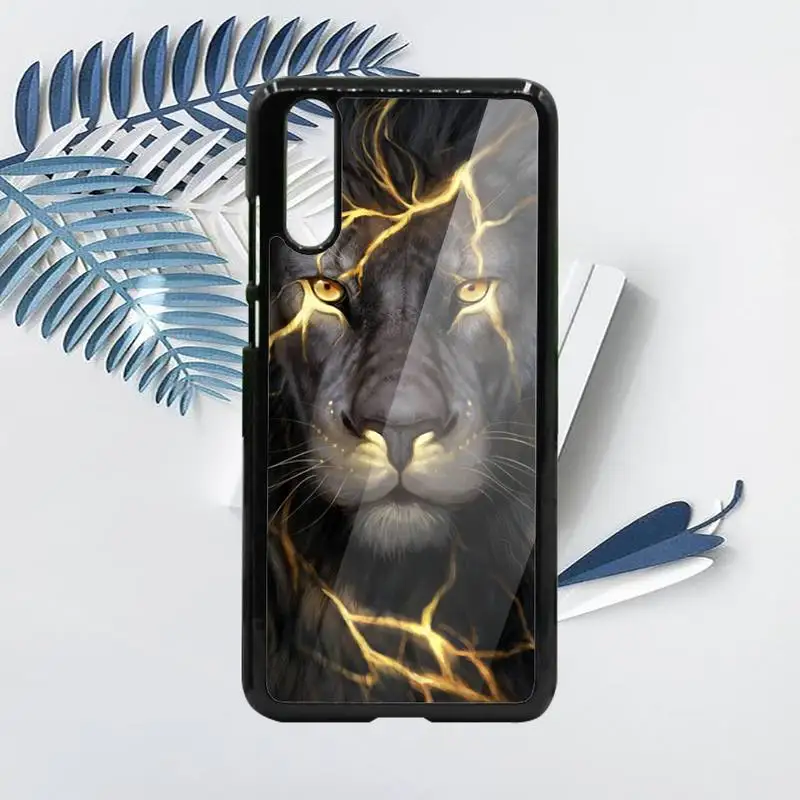 

King of the forest lion horror animal Phone Cases PC For Samsung galaxy S note 8 9 20 10 e lite2019 plus pro ultra