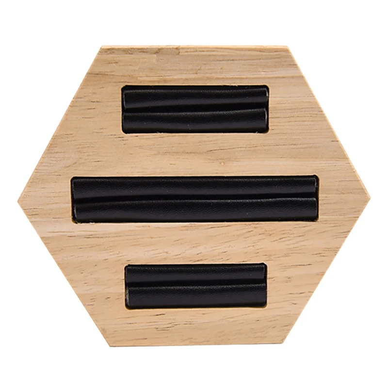 

Wooden Hexagon Ring Display Stand Rings Storage Rack Jewelry Holder Tray Organizer Jewelry Display Tray Gifts