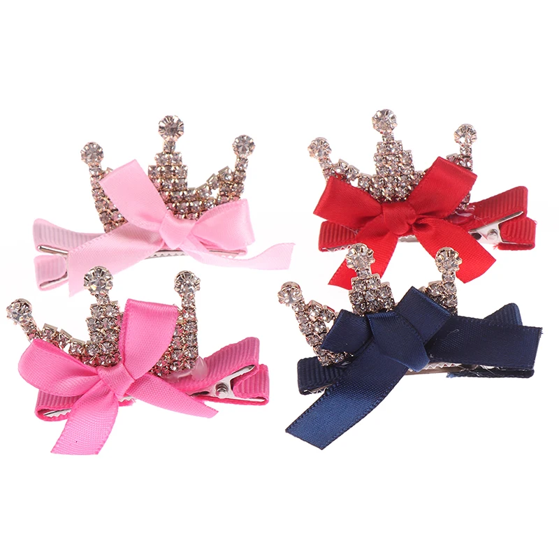 Стразы заколки для волос принцессы королева бант с кроличьими ушками аксессуары