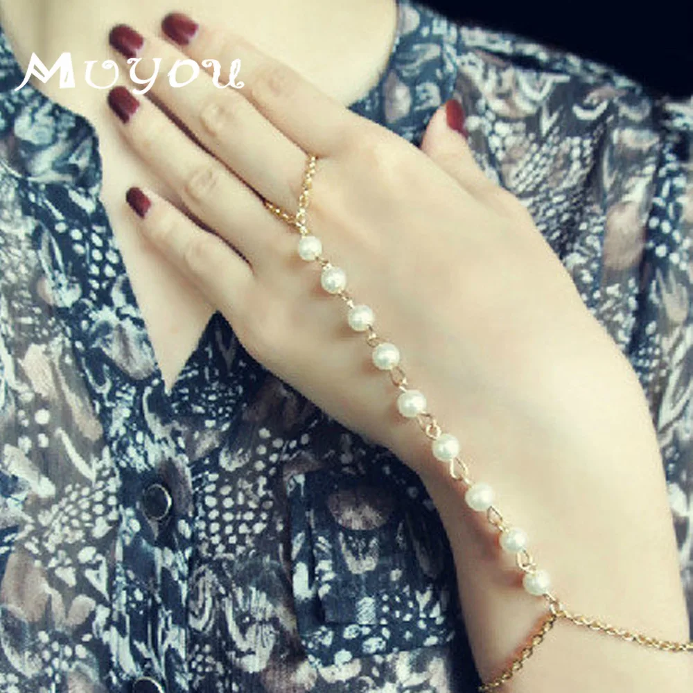 Новый креативный браслет ручной работы с имитацией жемчуга женский элегантный