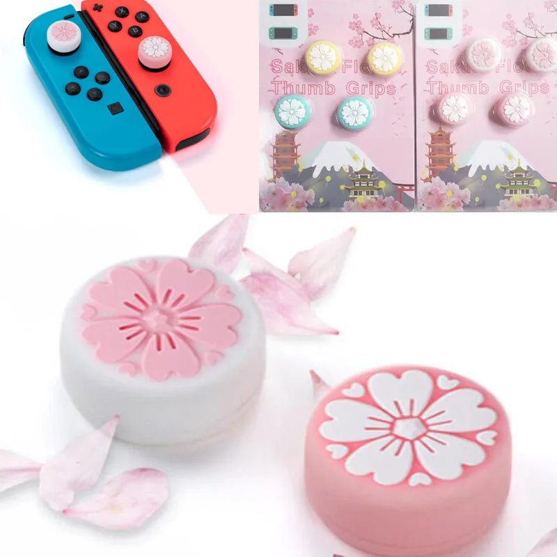 Милая девочка цветок Сакура Thumb Stick Grip cap ДЖОЙСТИК Крышка для kingd Switch Lite NS JoyCon