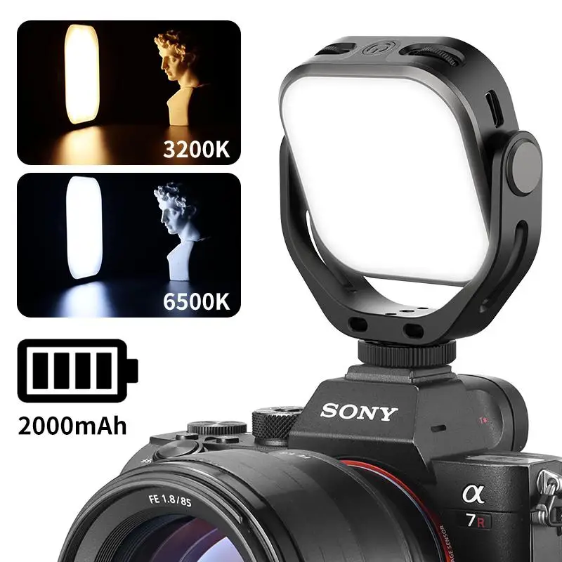

Вссветильник VIJIM VL66 для DSLR-камеры 3200k-6500k, вращасветодиодный на 360 ° светодиодная, встроенный аккумулятор 2000 мА · ч