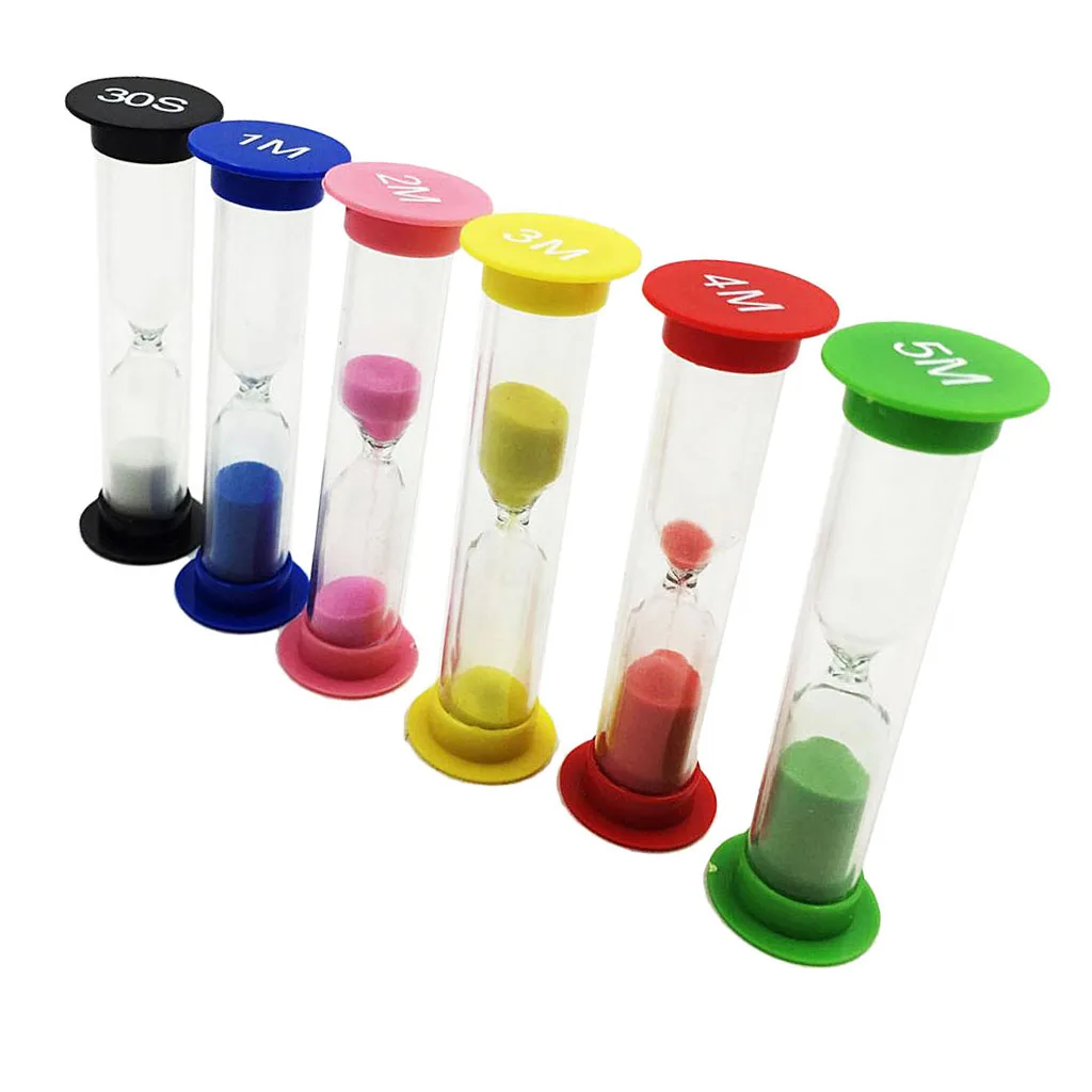 

30s 1/2/3/4/5 Minute Sandglass Hourglass Sand Clock Timers Desktop Clock Set