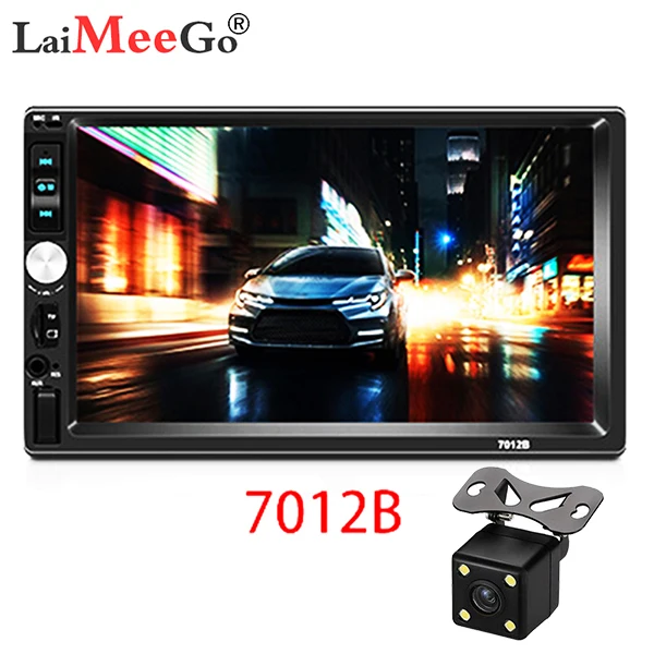 2 DIN Авторадио Bluetooth Mirrorlink автомобильный стерео " HD MP5 Автомобильный мультимедийный проигрыватель Aux FM входной приемник с задней камерой - Цвет: 7012B With cam