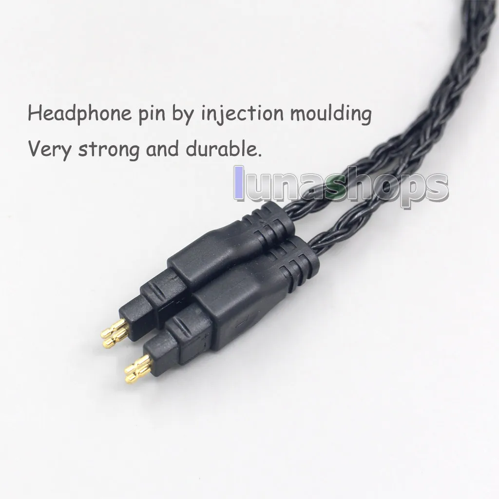 LN007728 16 Core Black OCC Earphone Cable For Sennheiser HD580 HD600 HD650 HDxxx HD660S HD58x HD6xx Headphone