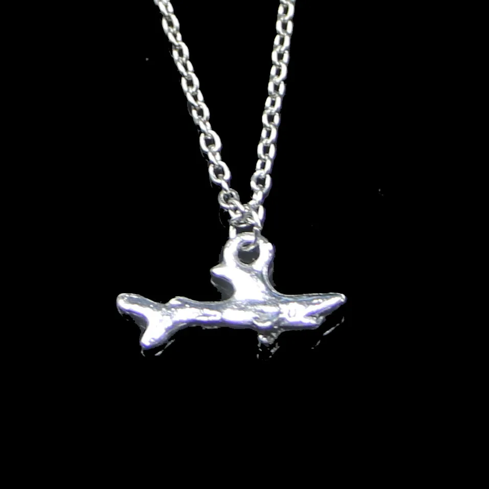 Модное изделие 24*12 мм Акула рыбы кулон ожерелье цепочка для женщин колье