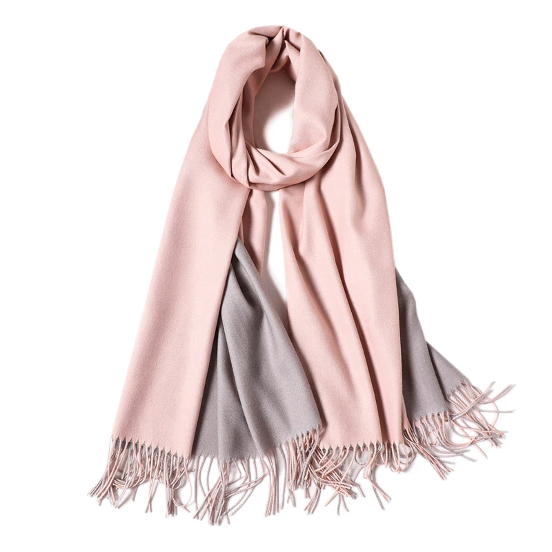 Women Solid Color Cashmere Scarf Tassel Autumn Winter Scarves Wraps Female Shawls Double Sided Long Foulard Femme | Аксессуары для