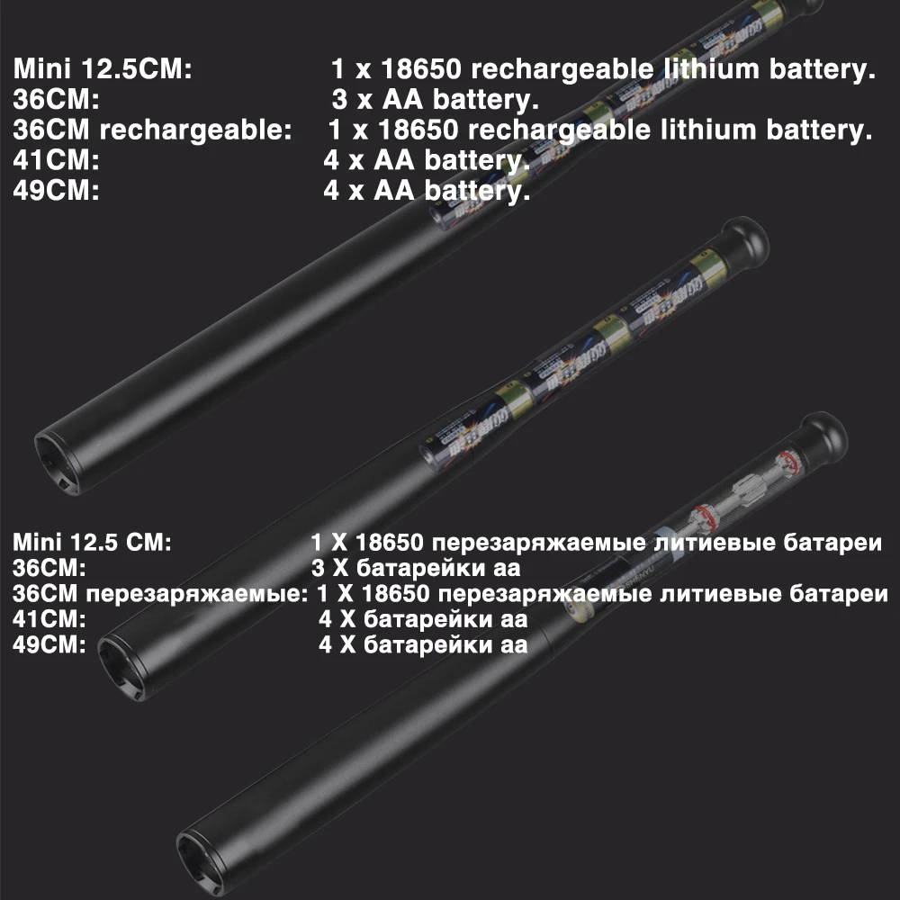 Светодиодная лампа Светодиодный фонарик в виде бейсбольной биты T6 суперъяркая