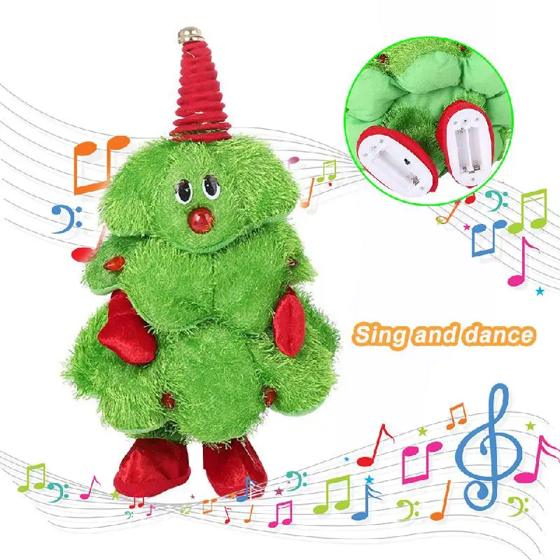 

Электрическая Рождественская елка, плюшевые игрушки, танцевальные светящиеся маленькие рождественские елки, машущая Рождественская шляпа...