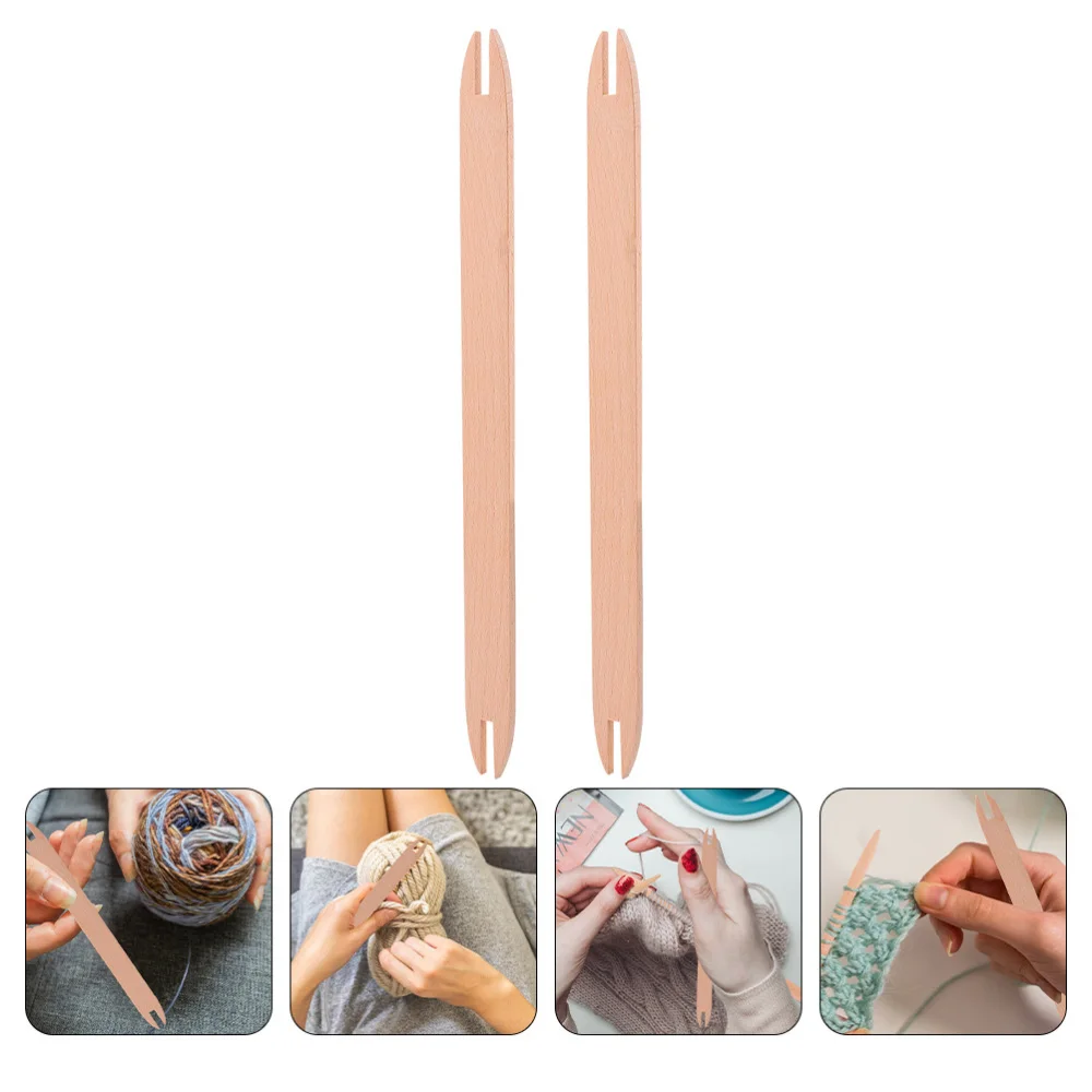 2 Pcs Practical Knitting Tool Wood Crochet Hook Sweater DIY Accessories | Дом и сад