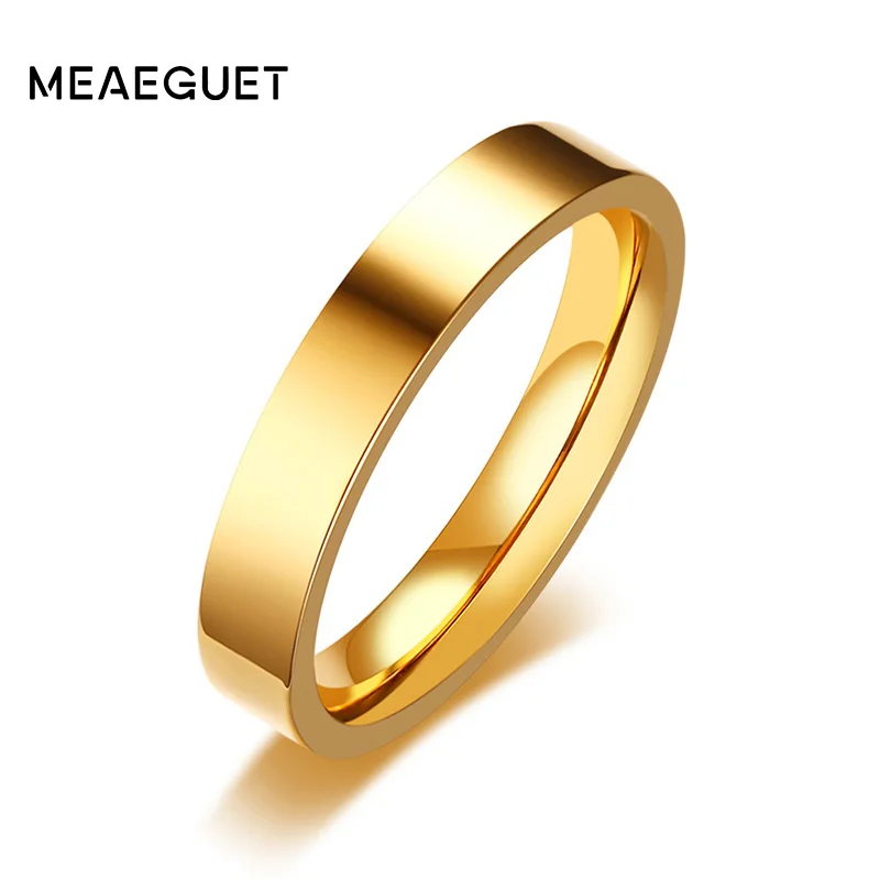 Meaeguet Твердые свадебные кольца из нержавеющей стали высококачественные