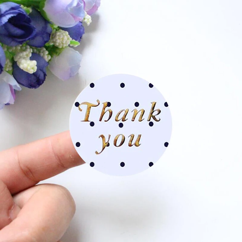 

500Pcs/roll Thank you Decoration Paper Sticker Lable Seal Gift Sticker Festival Party Baking Gift Supplies