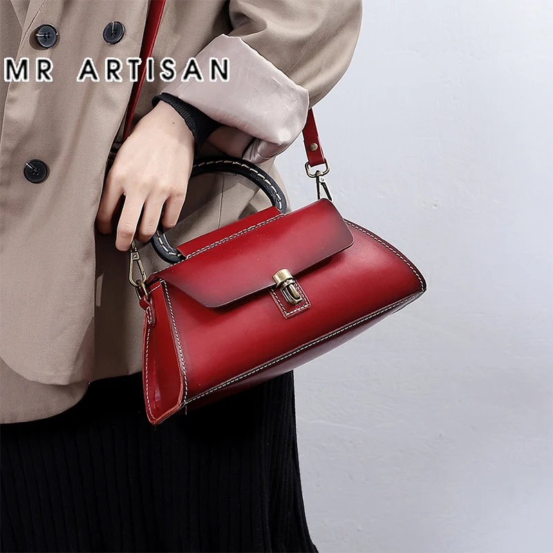 

MR ARTISAN 2021 New Fashion High Quality Genuine Leather Women Tote Bag Luxury Handbag Women Bags Designer Ladies Shoulder Bags