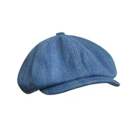 new spring summer women vintage octagonal flat cap british style newsboy cap men cotton ascot berets male blm322