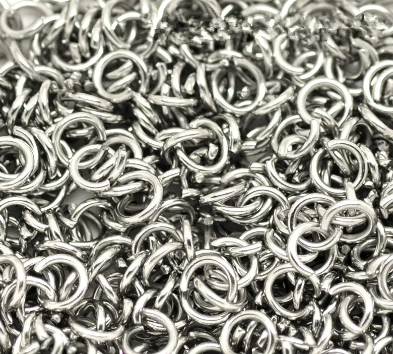 Серебряные украшения открытые кольца из нержавеющей стали doreenbeads 6 мм (1/4 дюйма)