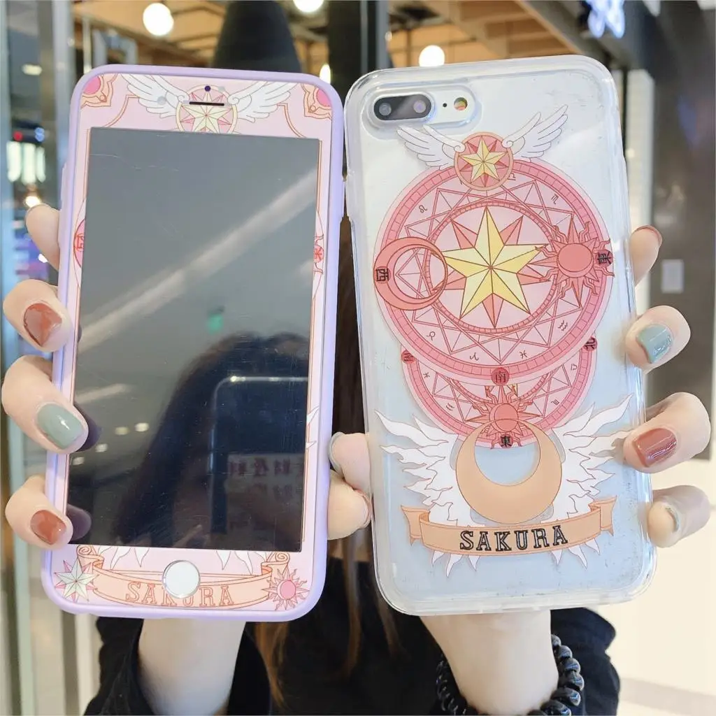 Мультяшное 3D закаленное стекло для защиты экрана iPhone 6 6S 7 8 Plus X XR XS 11 Pro Max + чехол