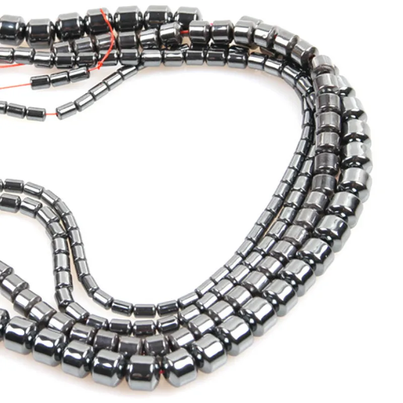 Натуральный камень гематит цилиндрические бусины 4 10 мм черные для ювелирных