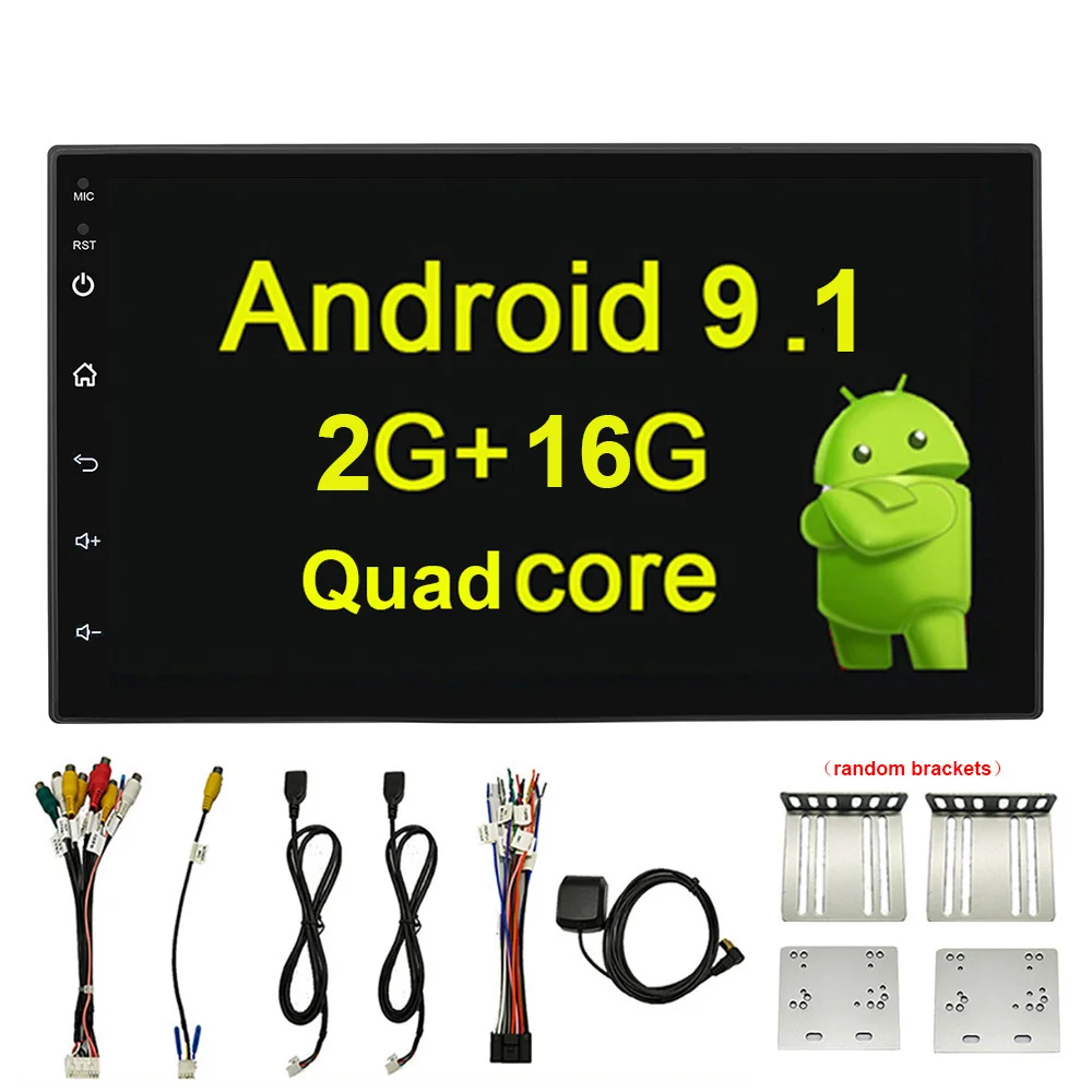 2 16G NoCam 2 Din Android 9,1 Автомагнитола Стерео gps навигация для Nissan TOYOTA Kia Honda VW hyundai автомобильный мультимедийный видео плеер - Цвет: 2 16G NoCam